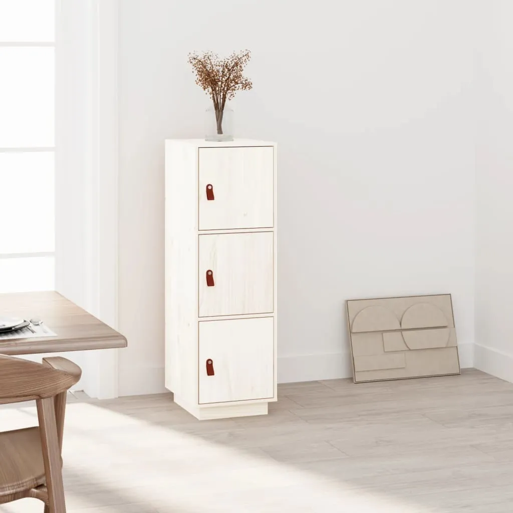 Credenza Bianca The Living Store 34x40x108,5 cm Pino Massiccio Offerta