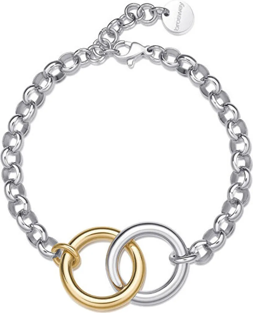 Bracciale d'acciaio bicolore senza tempo Aura BAU11