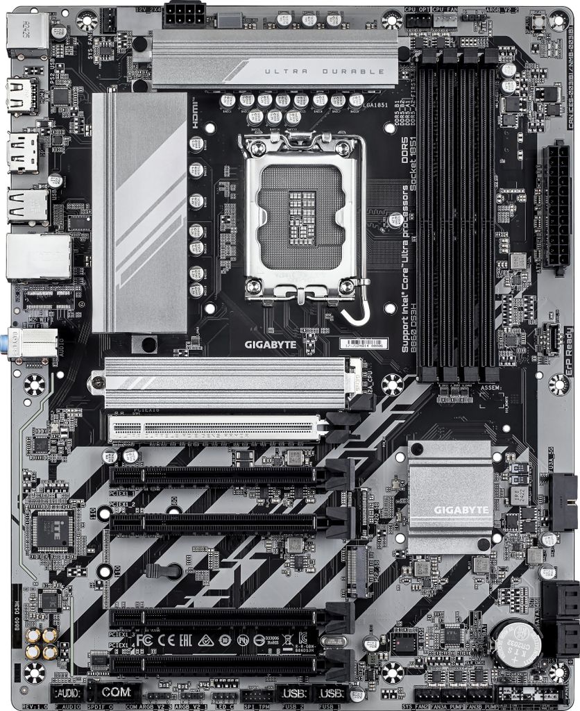 GIGABYTE B860 DS3H, Intel, LGA 1851 (Socket V1), Intel Core Zdjęcie produktu 