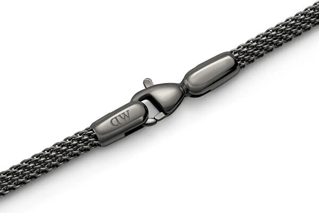 Bracelet Montre en Maille Milanaise Graphite - Acier Inoxydable 18,5cm