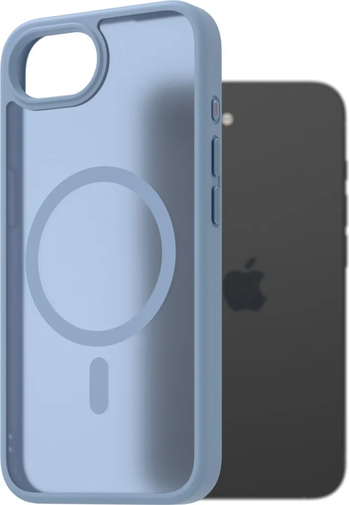 Cover AlzaGuard iPhone 16e MagSafe Azzurro: Design Slim e Anti-impronta