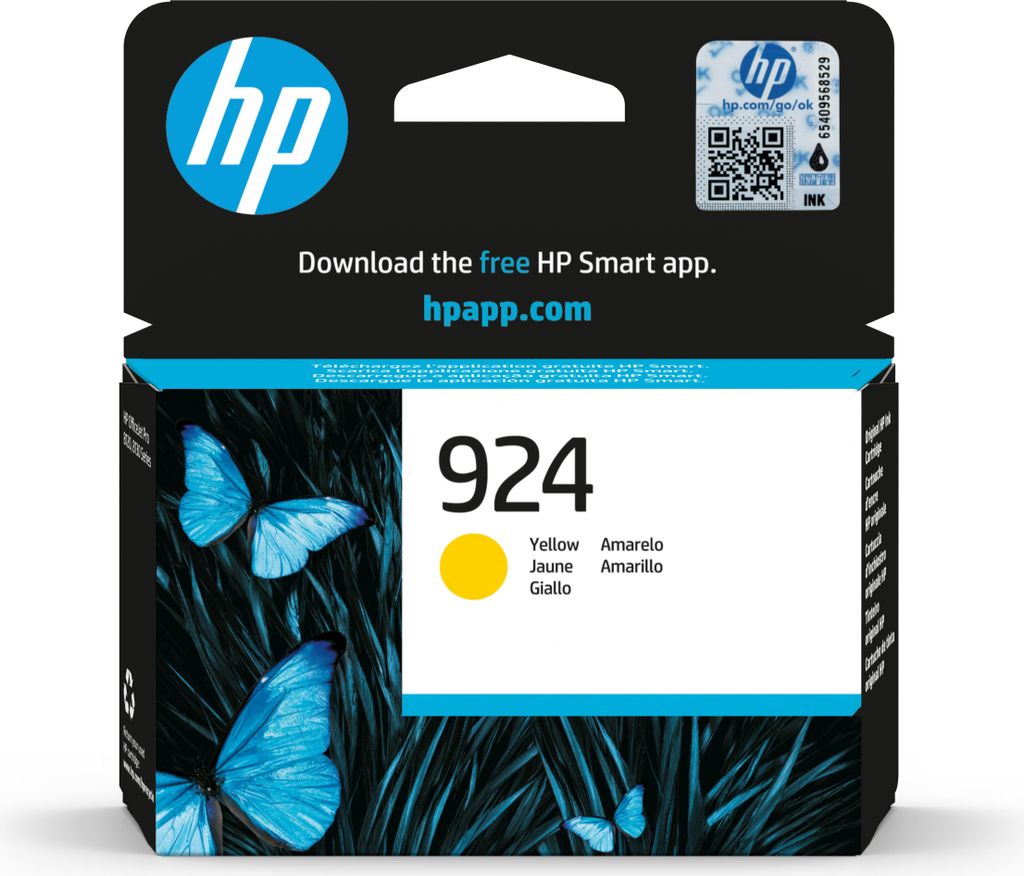 Tusz HP 924. wkład żółty, 4K0U5NE Zdjęcie produktu 