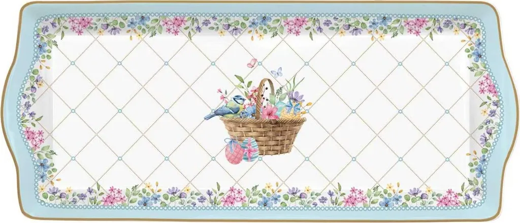 Assiette de service pour repas de fête collection Spring Bloom