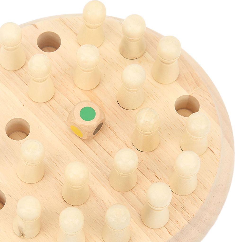Holz-Memory-Match-Stick-Schachspiel, das die Konzentration fördert, lehrreiches, lustiges Blockbrett für über 3 Jahre alte Kinder