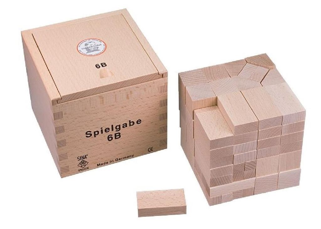 Holzspielzeug Fröbel Gabe 6B Quader & Würfel 50mm LxBxH 127x127x122mm NEU