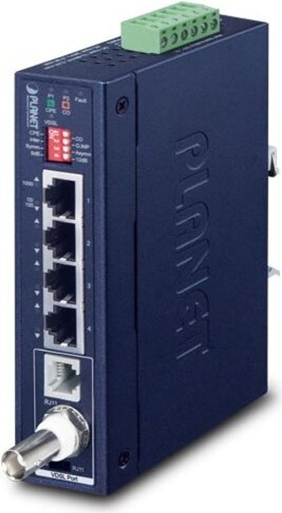 Planet IP30 Industrial Gigabit Ethern - Netzwerksender & -empfänger - 1200 m - IEEE 802.3 - IEEE 802.3ab - IEEE 802.3u - Blau - Metall - 0.4 A