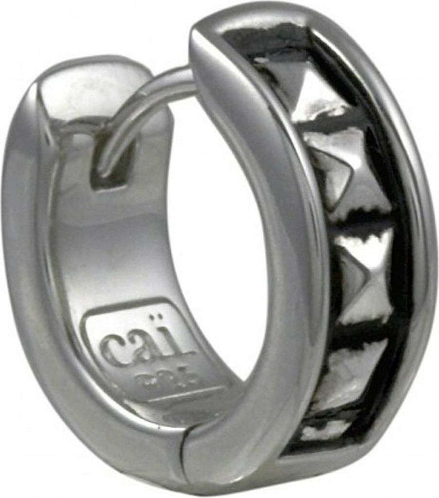 cai Single-Ohrring 925/- Sterling Silber 1,4cm Silbergrau ohne Stein 132210503