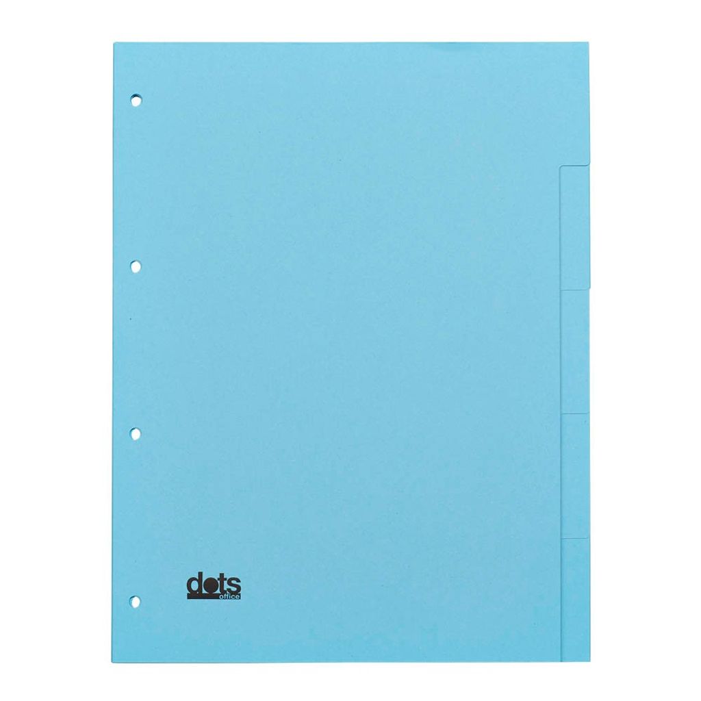 dots Ordnerregister Vollformat blanko blau 5-teilig, 5 Satz