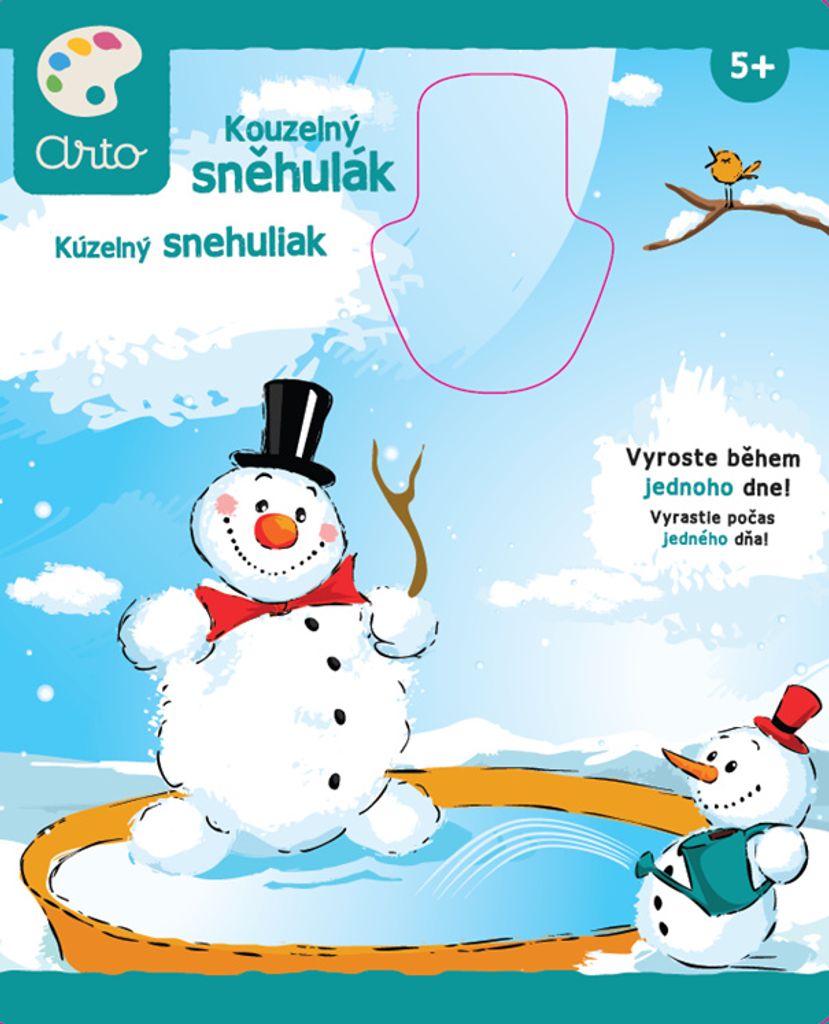 Bastelset Magischer Schneemann zum Bauen aus Papier mit Magischer Flüssigkeit