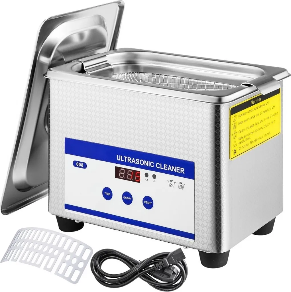 Bac de nettoyage à ultrasons 0,8 litre pour bijoux et lunettes 40kHz