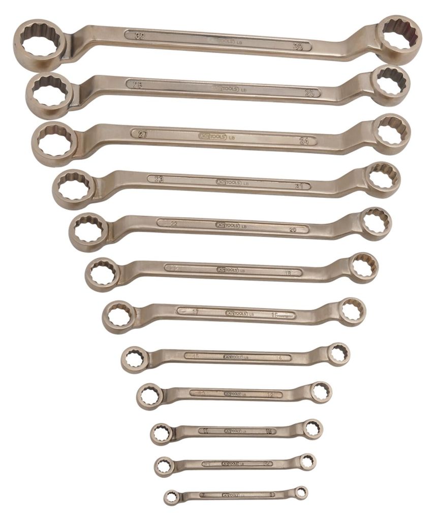 KS Tools BRONZEplus Doppel-Ringschlüssel-Satz, gekröpft 12-tlg. 6-32 mm