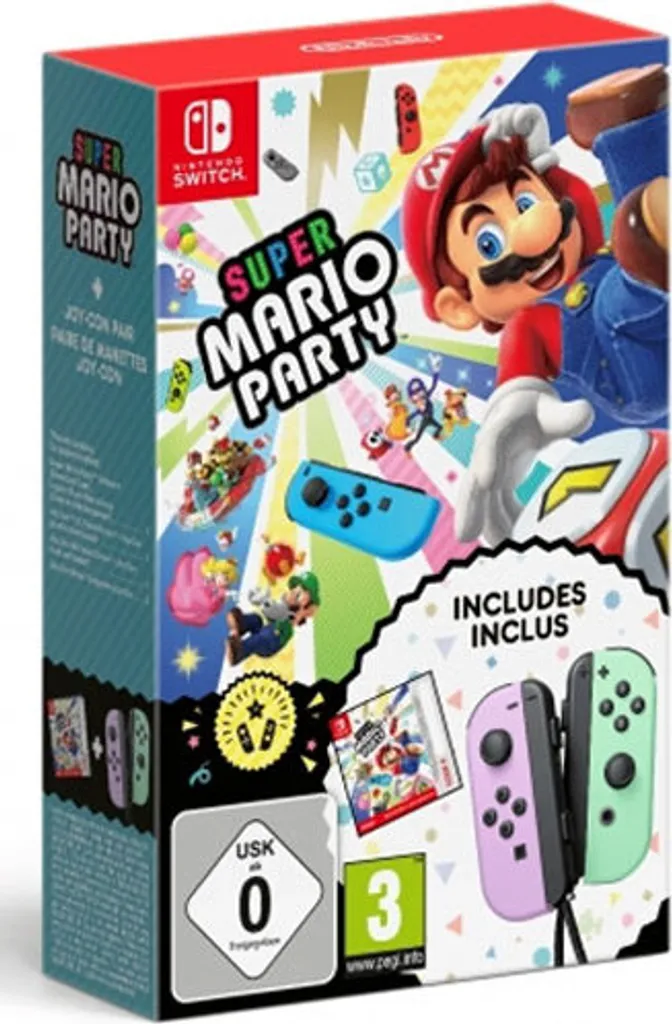 Jouez à 4 Directement : Super Mario Party + Pack de Joy-Con Switch - 4