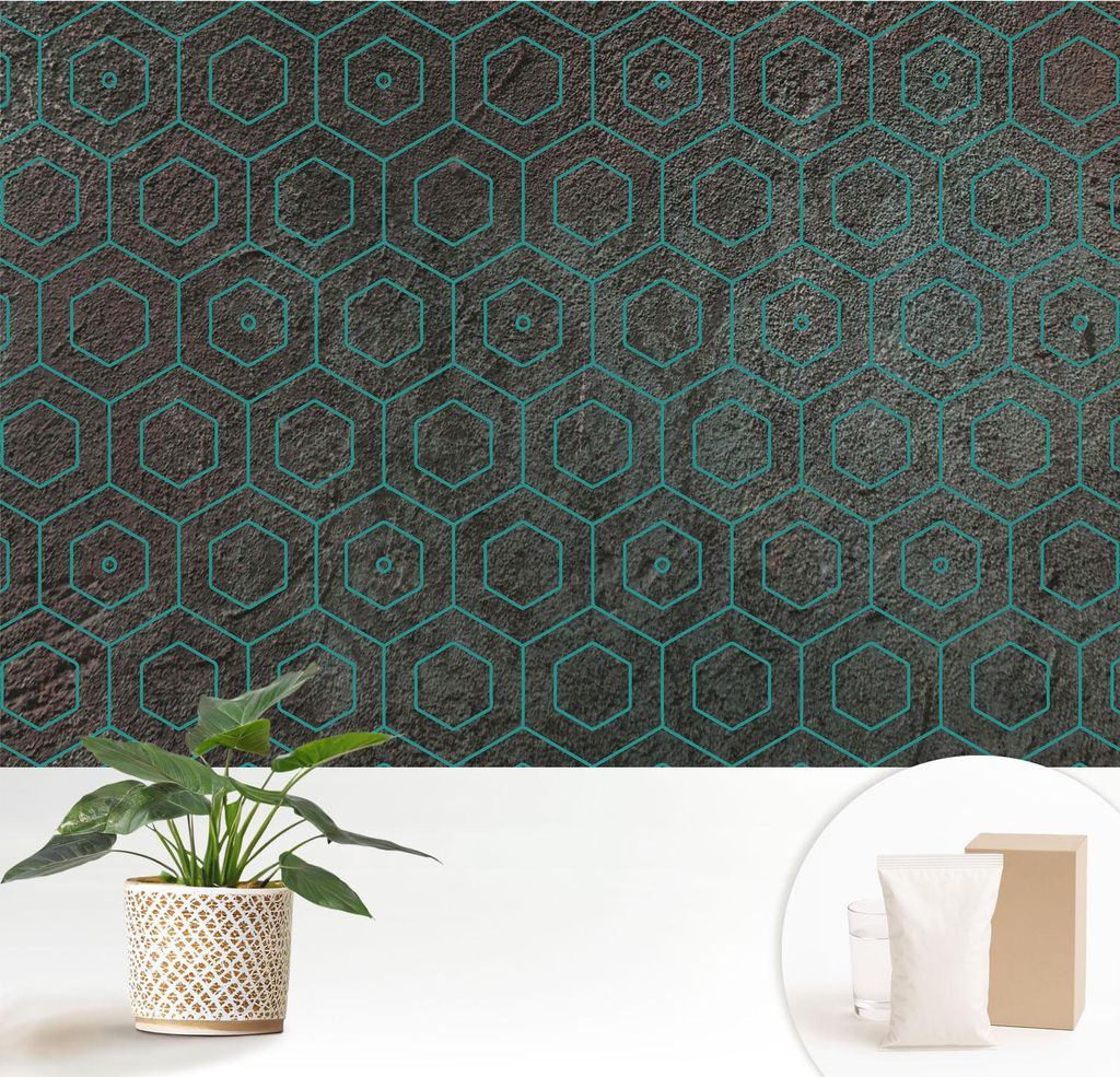 Fototapete - 152x104 cm - Tapete - Wandtapete - Wandbilder - Dekofolie - Tapete Folie - Wand - Dekoration - Wohnzimmer - Geometrisches Muster