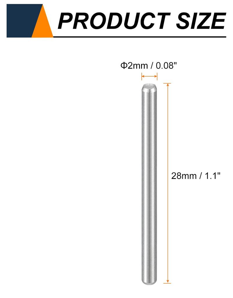 50Stk Dš¹bel M2(2mm) x 28mm 304 Edelstahl Zylindrische Regalstifte Befestigungselemente Fš¹r Metallger?te Holzm?bel DIY Montage Silber