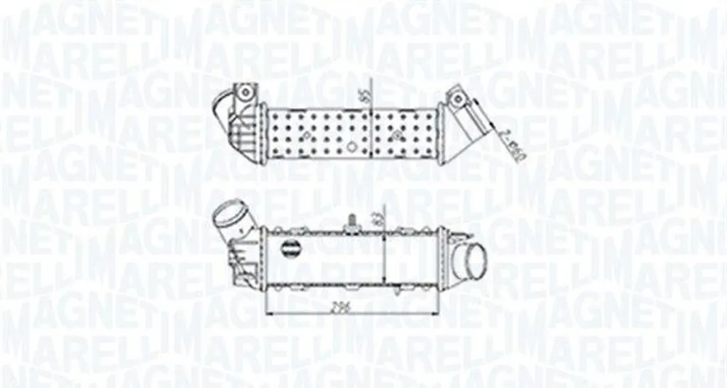 Intercooler Magneti Marelli 351319204490 pour VW Caddy II 9K9A Diesel