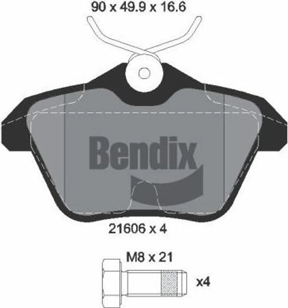 Plaquettes de Frein BPD1817 BENDIX Haute Performance Alfa Kappa