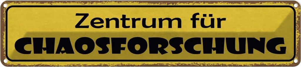 vianmo Blechschild 10x46 cm Zentrum für Chaosforschung Dekoration Spruch Zitat