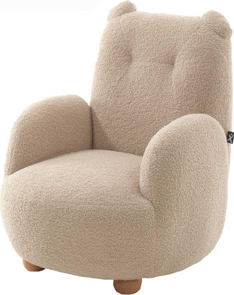 VIPACK - Kindersessel Bärchen Optik, Bezug Bouclè Beige