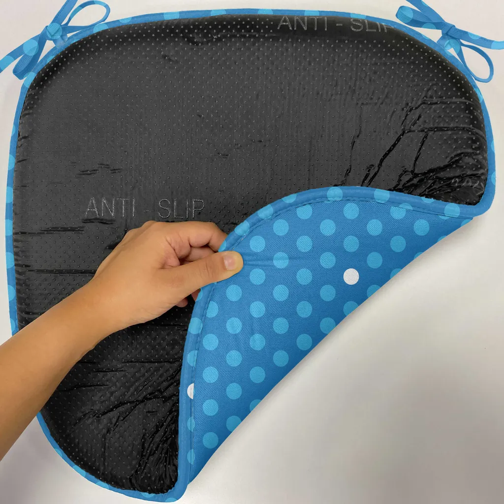 Coussin de Chaise Anti-Tache et Antidérapant Bleu Clair - Set de 12