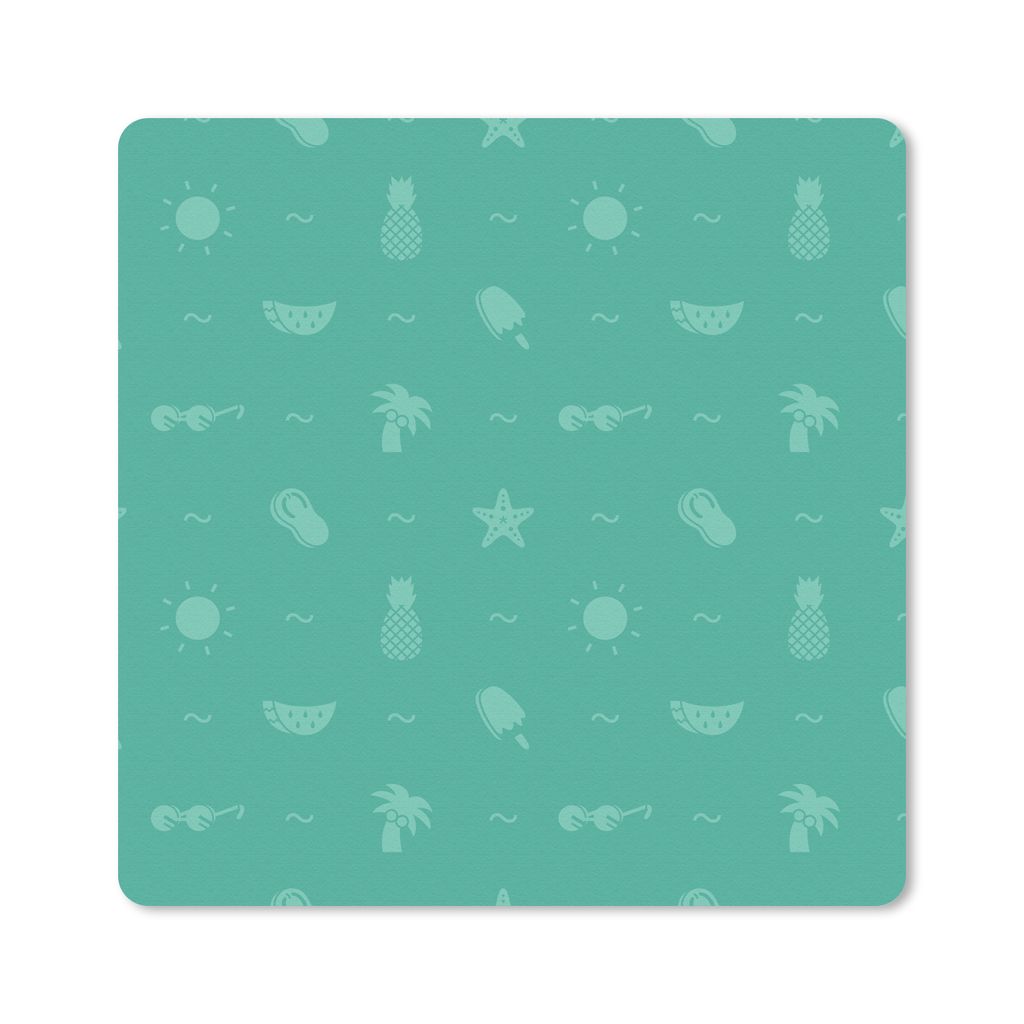 MuchoWow Mauspad Mousepad Sommer - Muster - Grün 30x30 cm - Mousepads - Maus Mat - Pad - Mausunterlage - Gaming