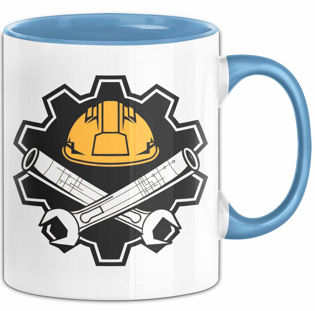 Maschinenbau Ingenieur Tasse Geschenk Lustige Geschenkidee Spruch Für Technik Problemlöser (Blau)