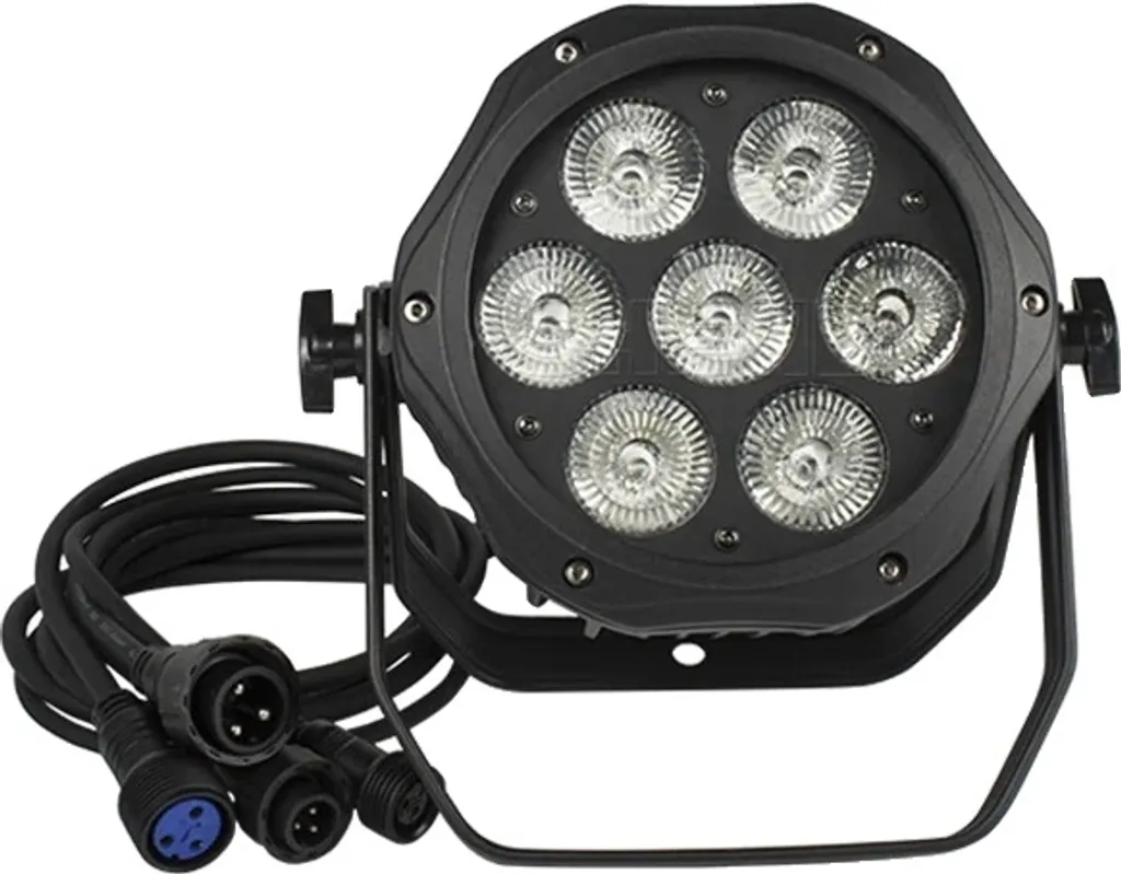 Projecteur LED Par 7x18W IP65 Étanchéité Totale et Pilotage DMX512