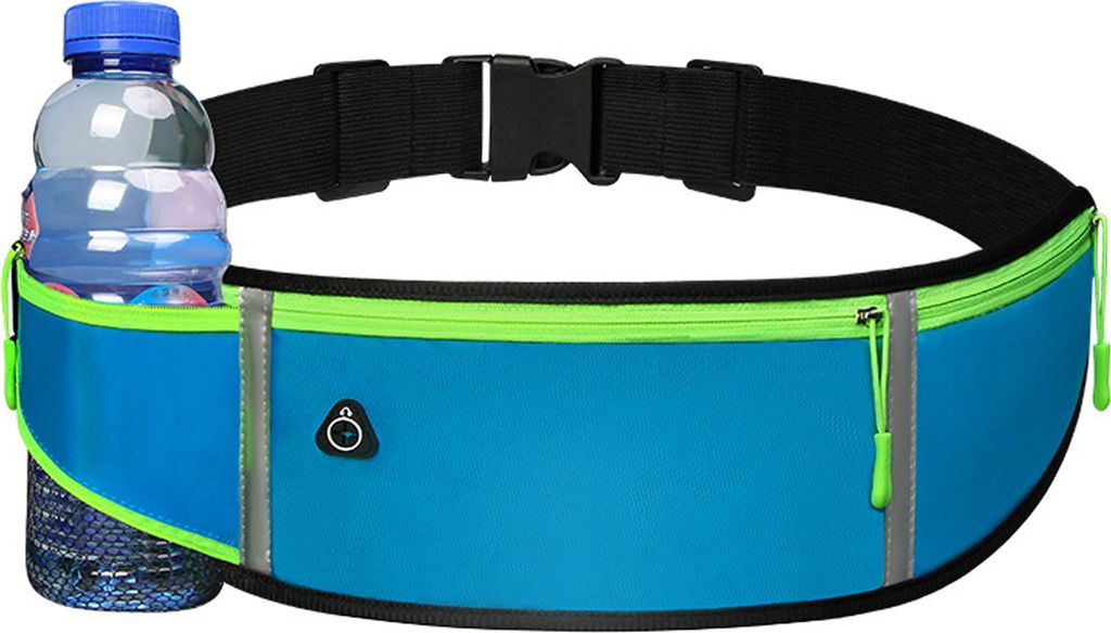 Sport-Gürteltasche für Herren und Damen mit Wasserflaschenhalter, 3 Taschen, große Kapazität, wasserdichte Hüfttasche mit verstellbarem Gurt, ...