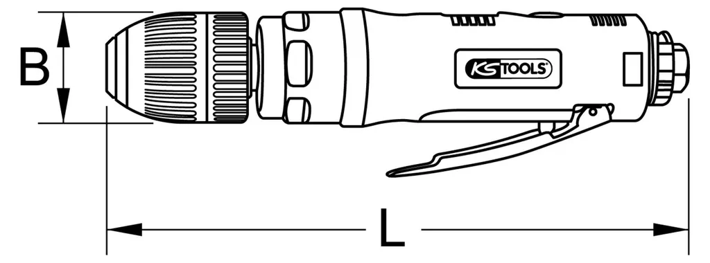 Perceuse pneumatique droite compacte 3/8 pouce pour accès difficiles