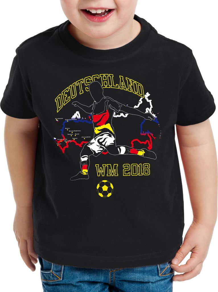 style3 WM 2026 Deutschland Kinder T-Shirt Fußball Weltmeisterschaft Trikot Germany