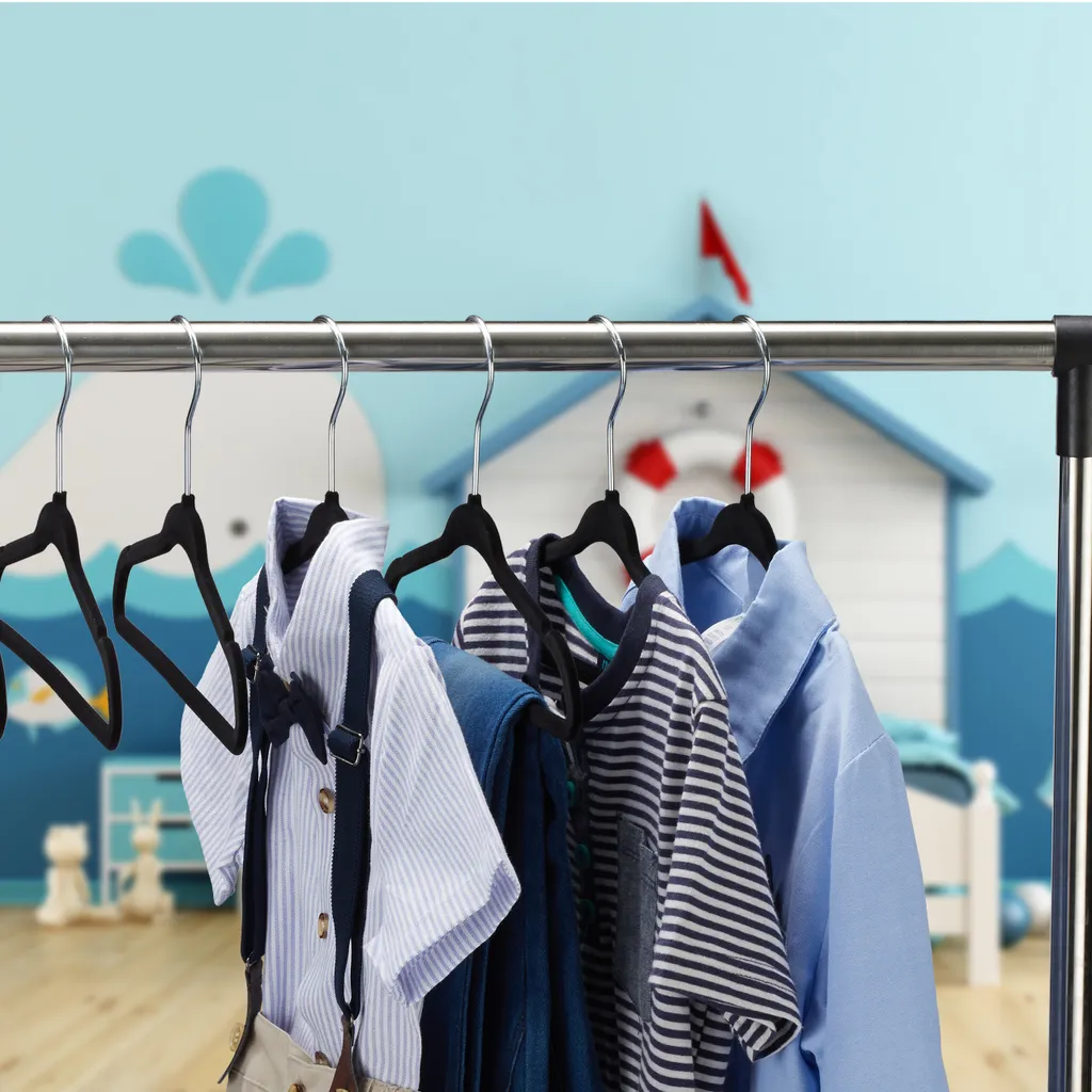 Relaxdays 100 Appendiabiti per Bambini in Velluto Nero | Salvaspazio