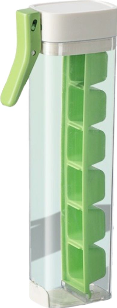 Eiswürfelschale mit 6 Fächern, Deckel und Behälter, Eiswürfelformen, leicht zu lösen, kompakte Mini-Eiswürfelschalen, lebensmittelechte Eisw...
