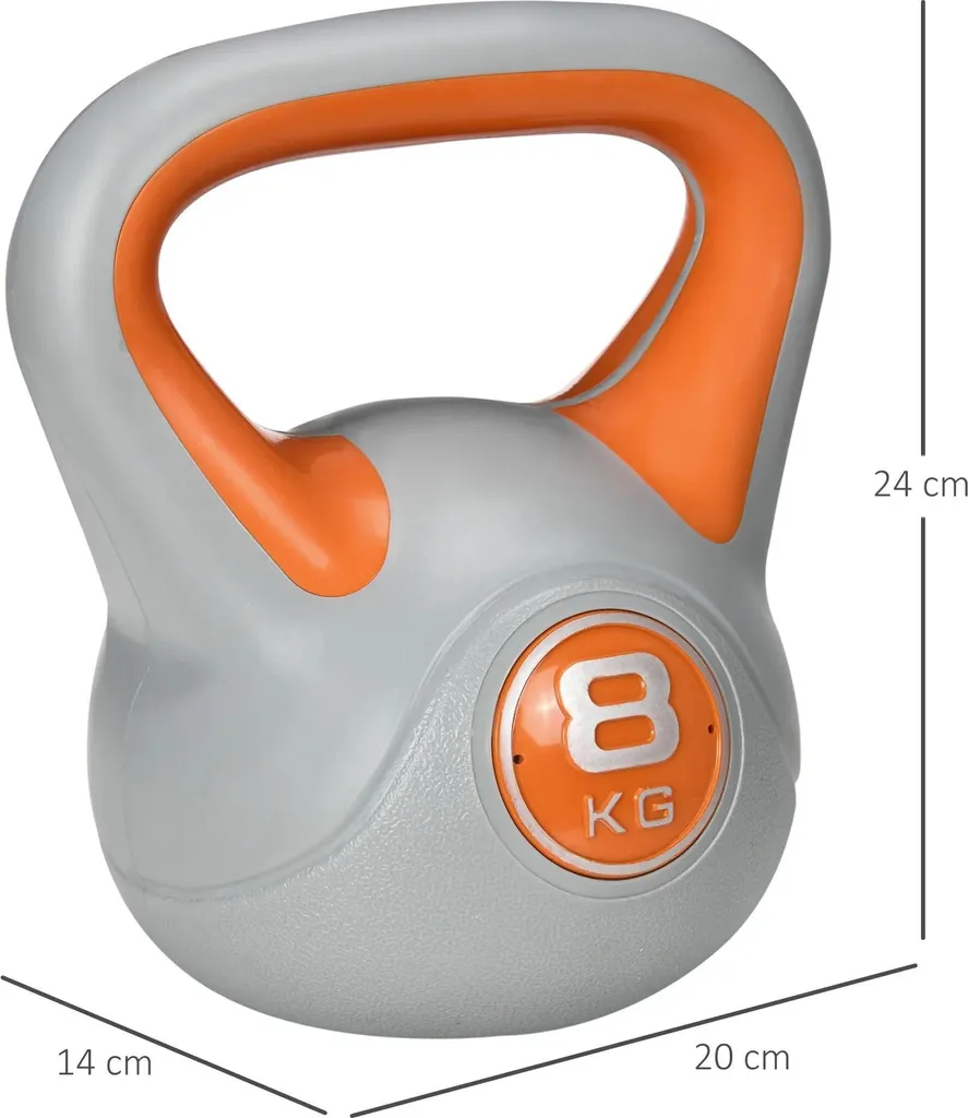 Haltère Boule 14 kg Orange en Sable et Polyuréthane pour Home Gym