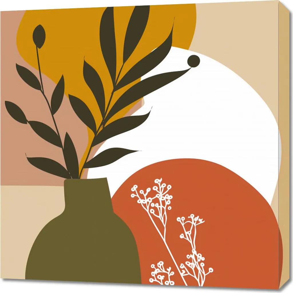 Quadro Floreale 70x70 Fiori al Sole - Decorazione Parete Canvas Elegante