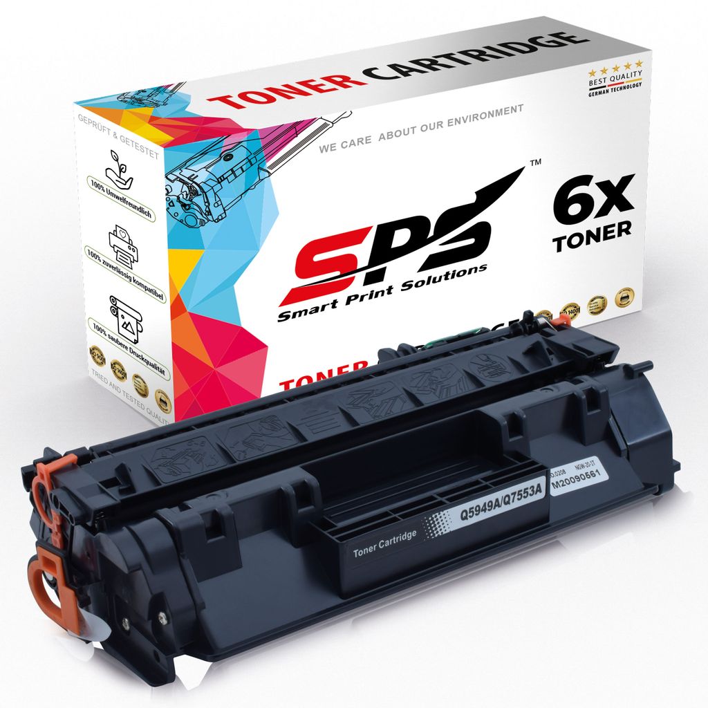 6x Toner 49A Q5949A Schwarz Kompatibel für HP Laserjet 3392 AIO Drucker