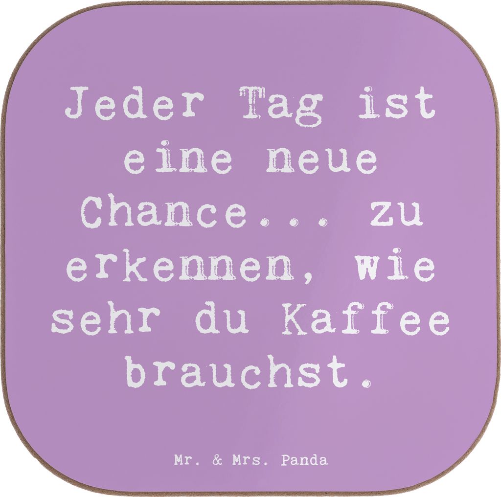 Mr. & Mrs. Panda Untersetzer für Gläser Spruch Motivation und Kaffee - Lavendeltraum - Geschenk, Gefühl, Holzuntersetzer, gläseruntersetzer, po...