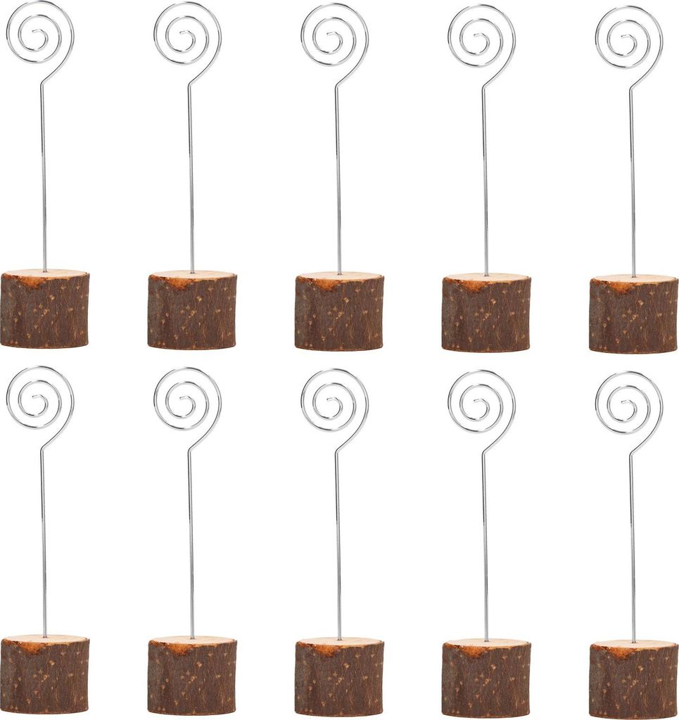 10pcs Place -Kartenhalter modische einfache sichere Fix Niedliche Tischnummer Halter mit Holzbasis für die Jubiläumsfeier des Büros