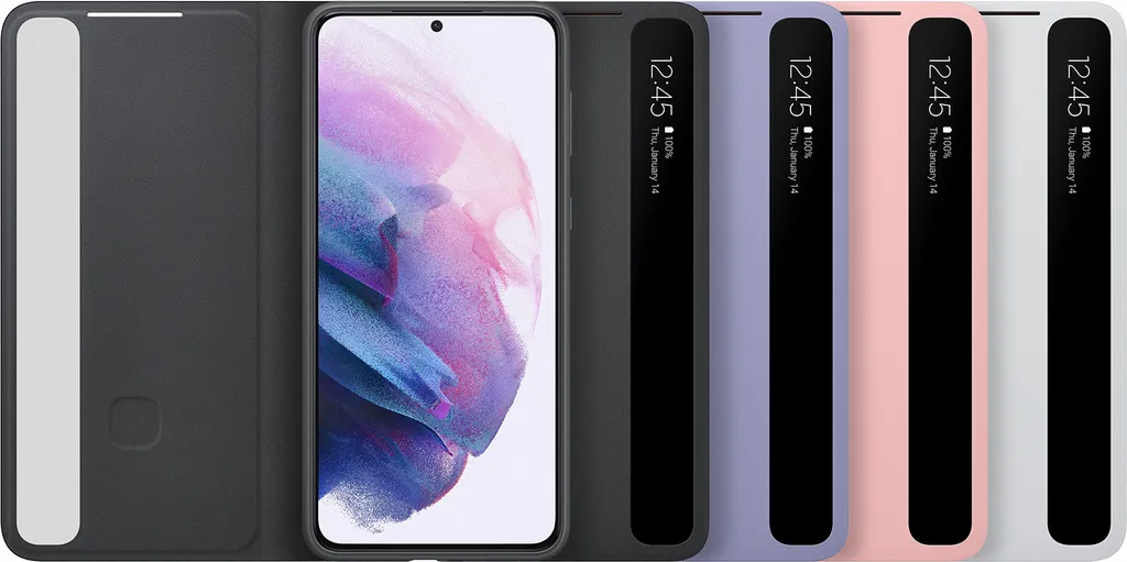 Custodia Samsung EF-ZG996 Smart Clear View S21+ Rosa | Protezione 360° - 5