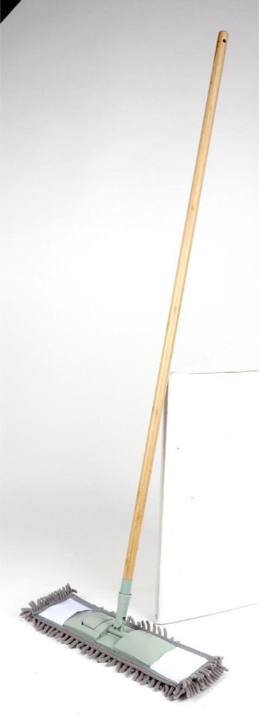 Bodenwischer mit Bambusstiel ca. 43x130 cm umweltfreundlicher Wischer für Bodenreinigung Fliesen Laminat Parkett Haushalt