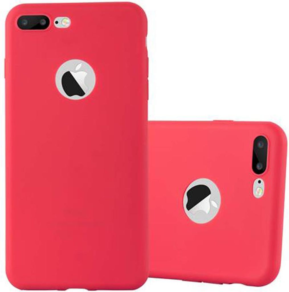 Cadorabo Hülle für Apple iPhone 7 PLUS / 7S PLUS / 8 PLUS Schutzhülle in Rot Handyhülle TPU Silikon Etui Case Cover