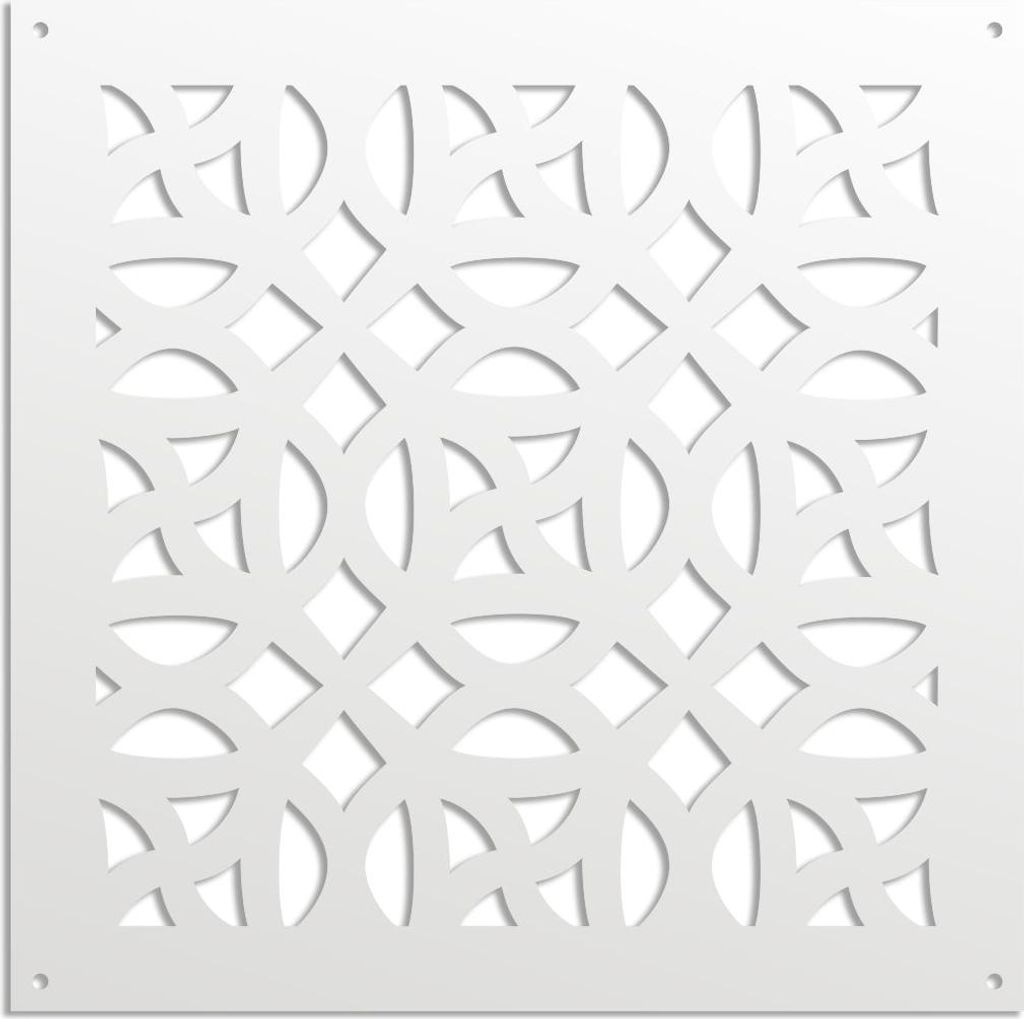 CANTERBURY – Perforiertes PVC–Panel – Sonnenschutz 48x48 cm weiß