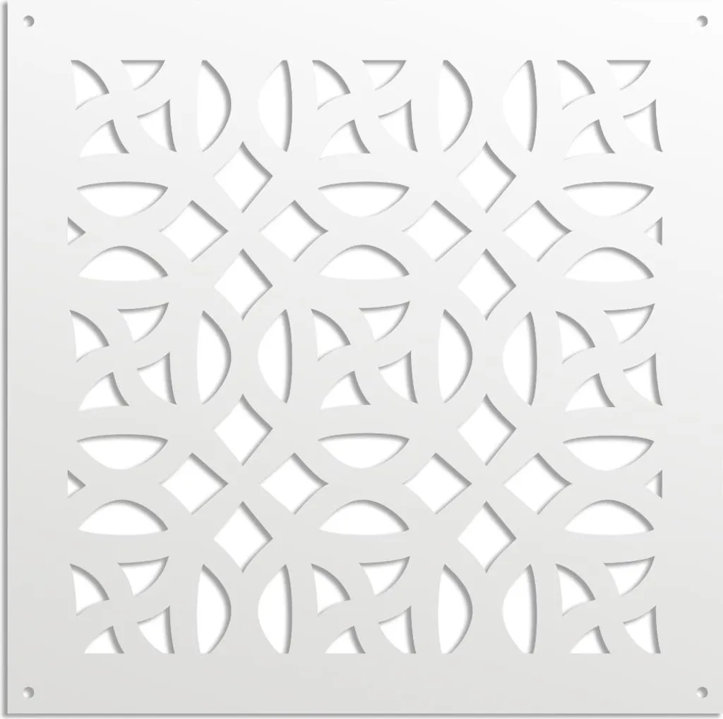 Panneau de séparation extérieur blanc CANTERBURY motif Parasol PVC