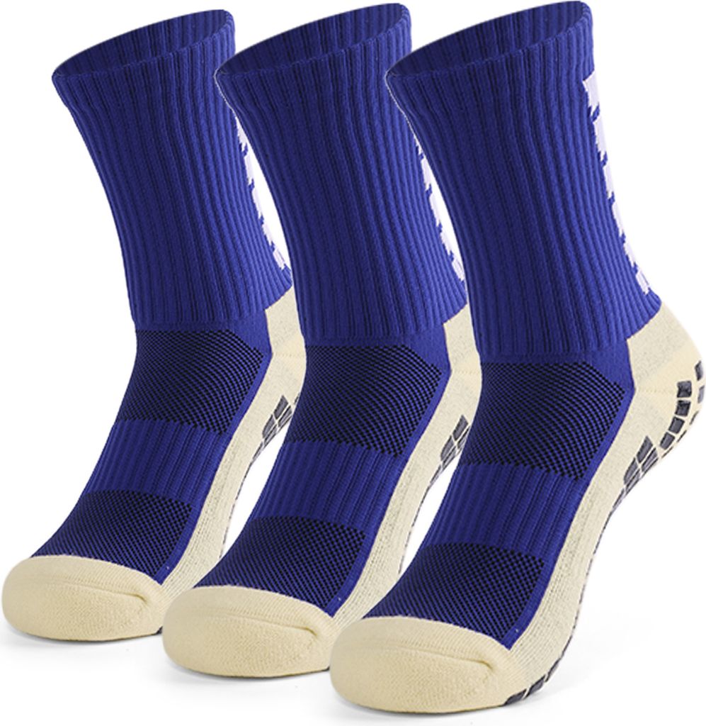 Lixada Fußballsocken ,Unisex Outdoor-Sportsocken Kompressionsstretch-Socken Sportliche Fußball-Sock Anti-Rutsch-Socken mit Griffen,3 Paar(39-45)