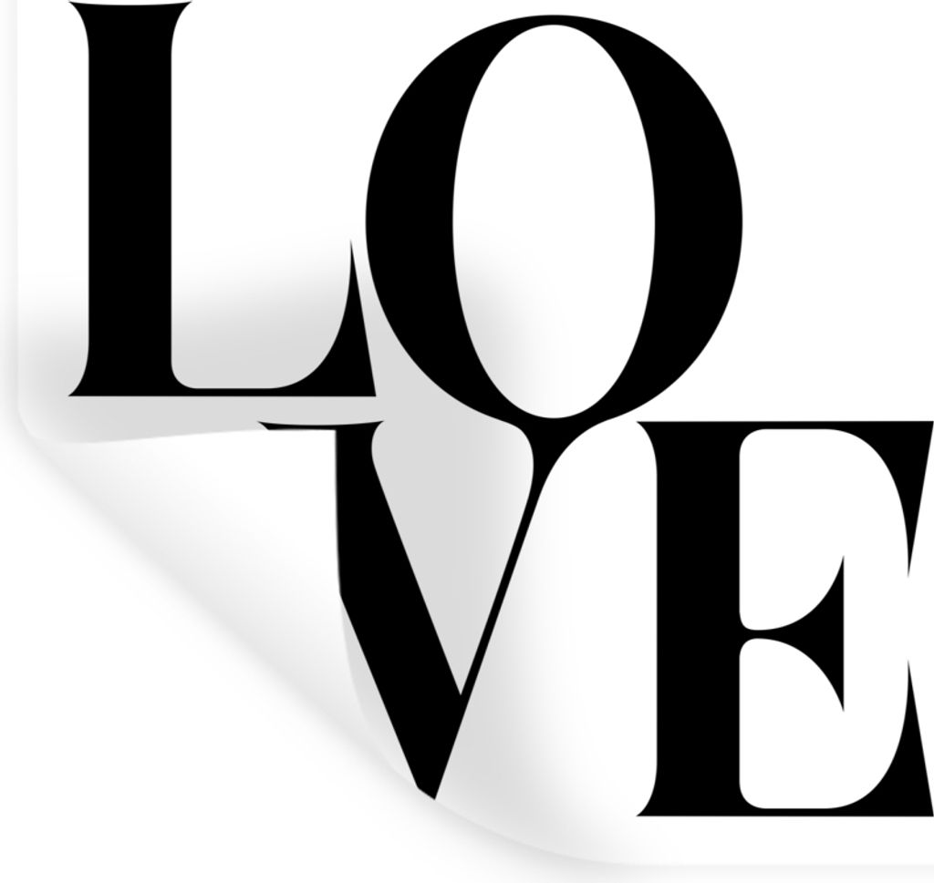 MuchoWow Wandtattoo Wandsticker Wandaufkleber Text - Liebe - Zitate 30x40 cm Selbstklebend und Repositionierbar - Sticker - Dekorfolie