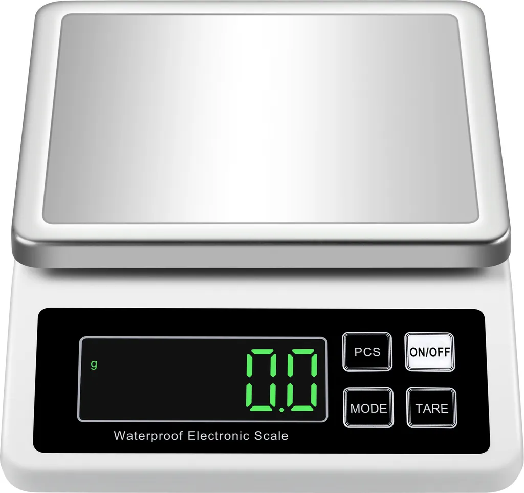 INF Balance électronique numérique de cuisine 10 kg Blanc de précision
