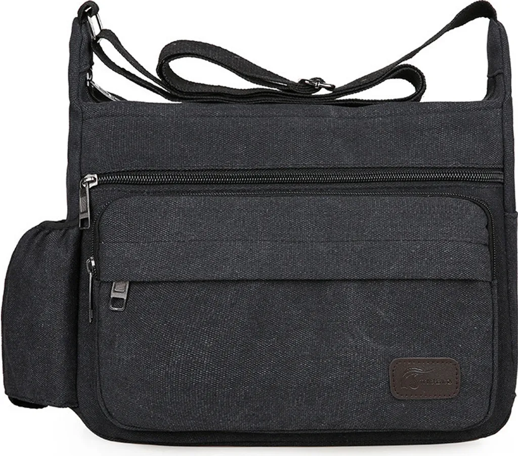 Tote Bag INF Nera Tela Multi-Tasche - La Borsa Definitiva per l'Università
