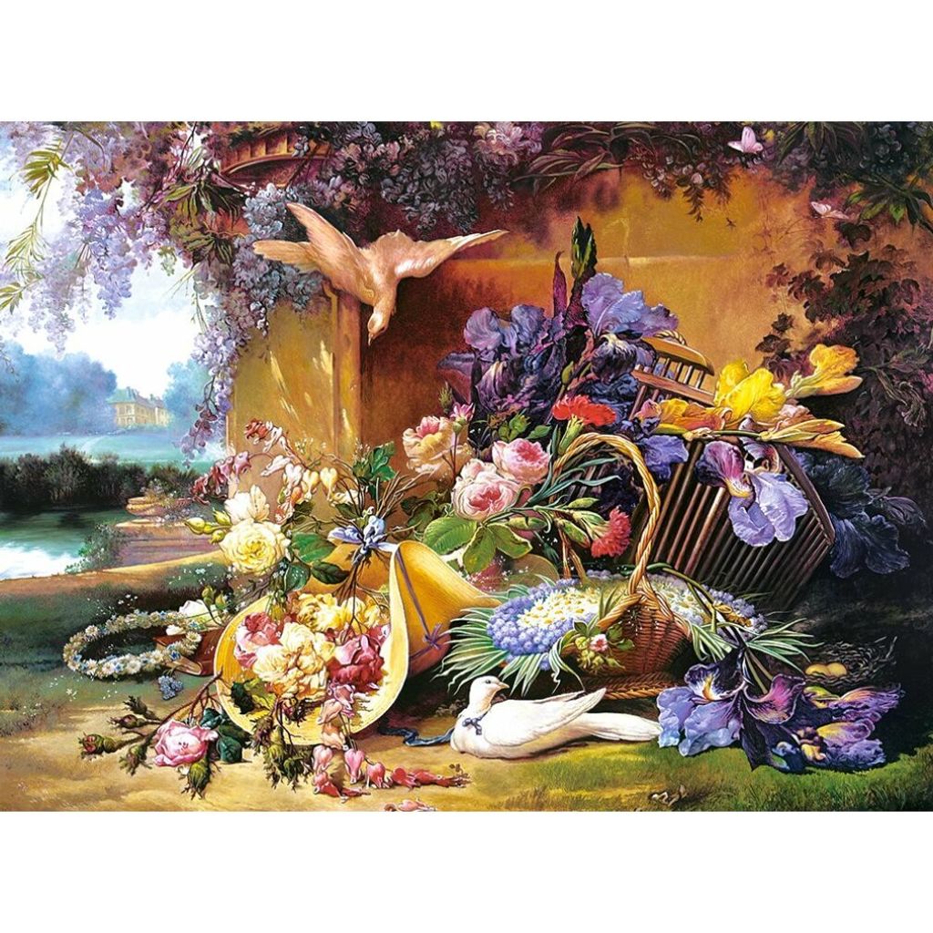 Castorland Elegante natura morta con fiori, Eugene Bidau. Immagine del prodotto 