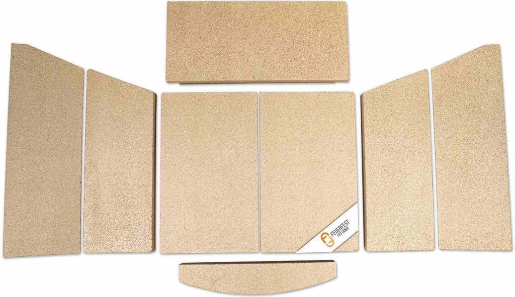 Feuerraumauskleidung - Passend für Hark 107** & weitere Kaminöfen Modelle inkl. Modellübersicht - für Verschiedene Kamin & Ofenmodelle - Kamino...