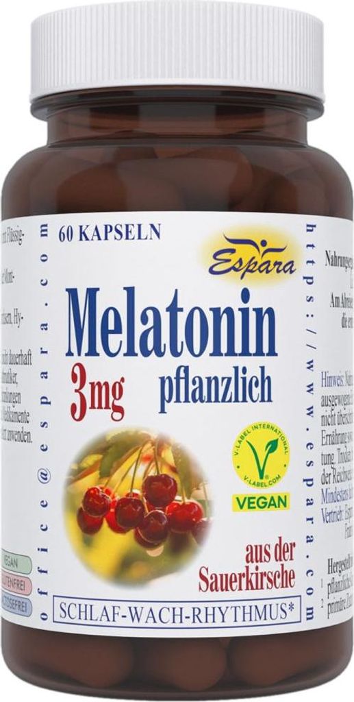 Espara Melatonina Capsule 3 mg vegetali, 60 pezzi Immagine del prodotto 