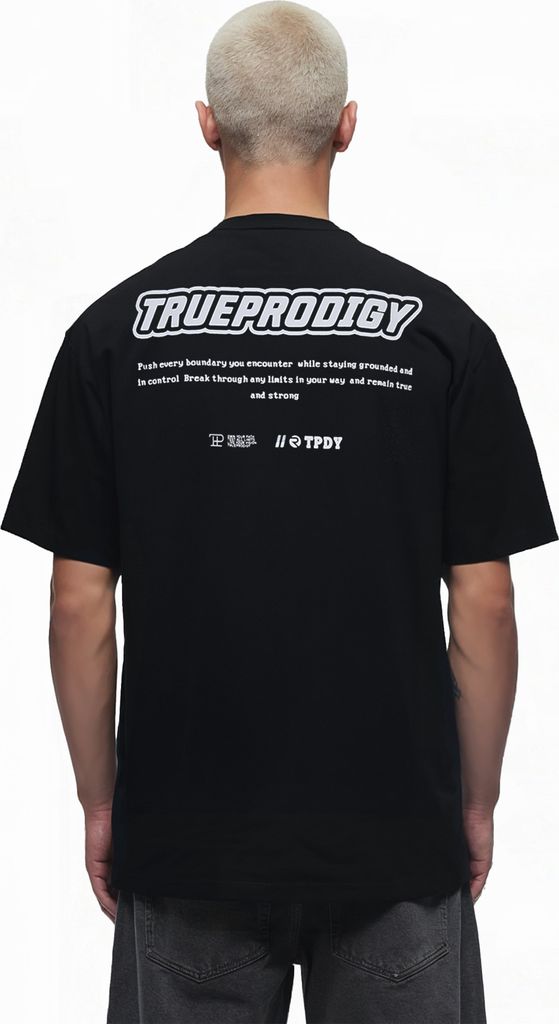 Eden Herren Oversize-Shirt Logoprint Rundhals dicker Stoff Rundhals