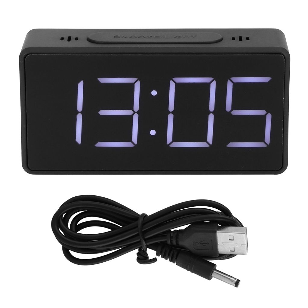 Jednoduché elektronické hodiny, noční LED budík s funkcí Obrázek produktu 